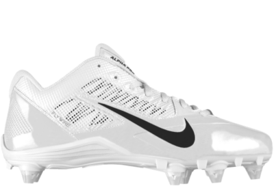 Nike Alpha Pro D iD Custom Mens Football Cleats   White