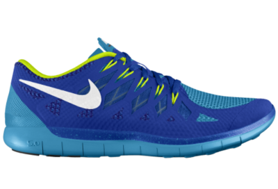 Nike Free 5.0 iD Custom (Wide) Mens Running Shoes   Blue