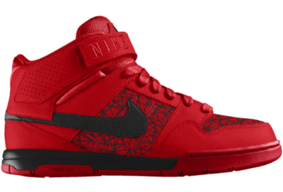 Nike Air Mogan Mid 2 iD Custom Kids Skateboarding Shoes (3.5y 6y)   Red