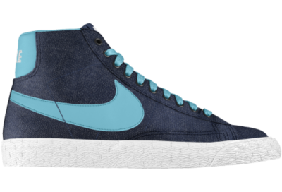 Nike Blazer Mid iD Custom Kids Shoes (3.5y 6y)   Blue