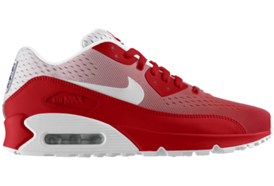 Nike Air Max 90 EM (England) iD Custom Mens Shoes   Red