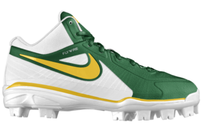 Nike Air MVP Elite 3/4 MCS iD Custom (Wide) Mens Baseball Cleats   Green