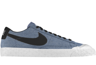 Nike Blazer Low iD Custom Mens Shoes   Blue