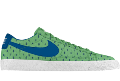 Nike Blazer Low iD Custom Mens Shoes   Green