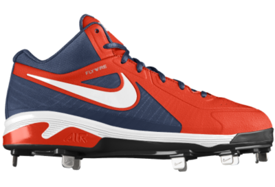 Nike Air MVP Elite 3/4 Metal iD Custom Mens Baseball Cleats   Orange