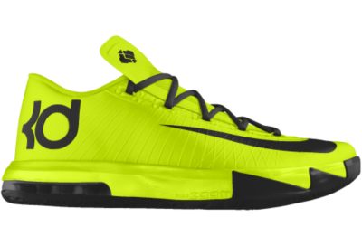 KD VI iD Custom Kids Basketball Shoes (3.5y 6y)   Yellow