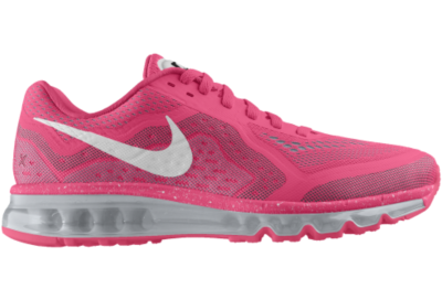Nike Air Max 2014 iD Custom (Wide) Kids Running Shoes (3.5y 6y)   Pink