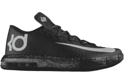 KD VI iD Custom Mens Basketball Shoes   Black