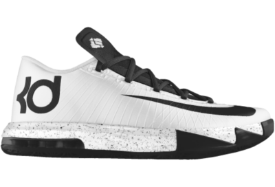 KD VI iD Custom Mens Basketball Shoes   White