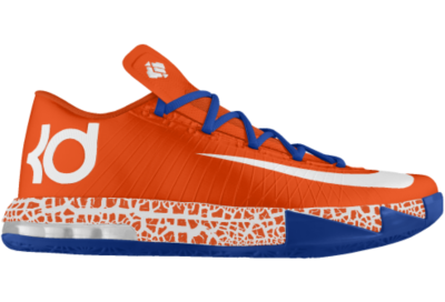 KD VI iD Custom Mens Basketball Shoes   Orange