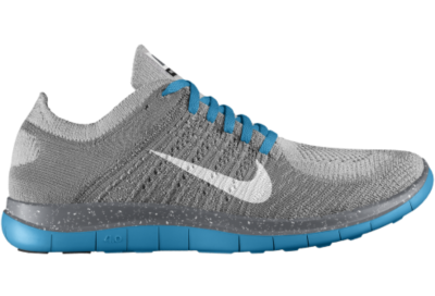 Nike Free 4.0 Flyknit iD Custom (Wide) Mens Running Shoes   Blue