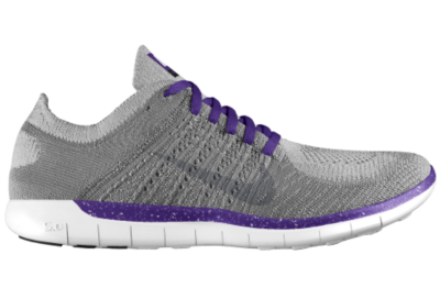 Nike Free 5.0 Flyknit Hybrid iD Custom (Wide) Womens Running Shoes   Purple